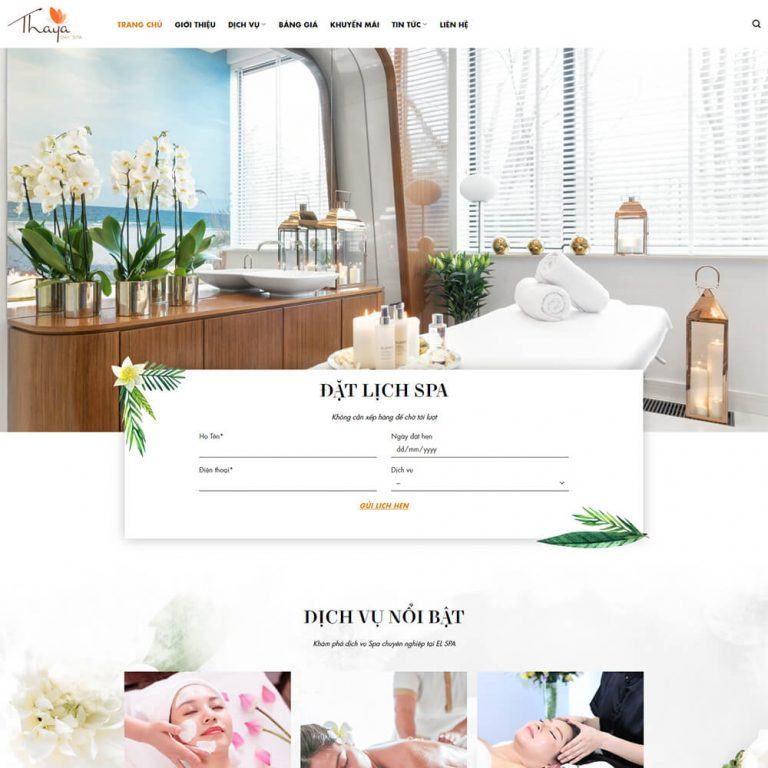 Demo website luxury spa