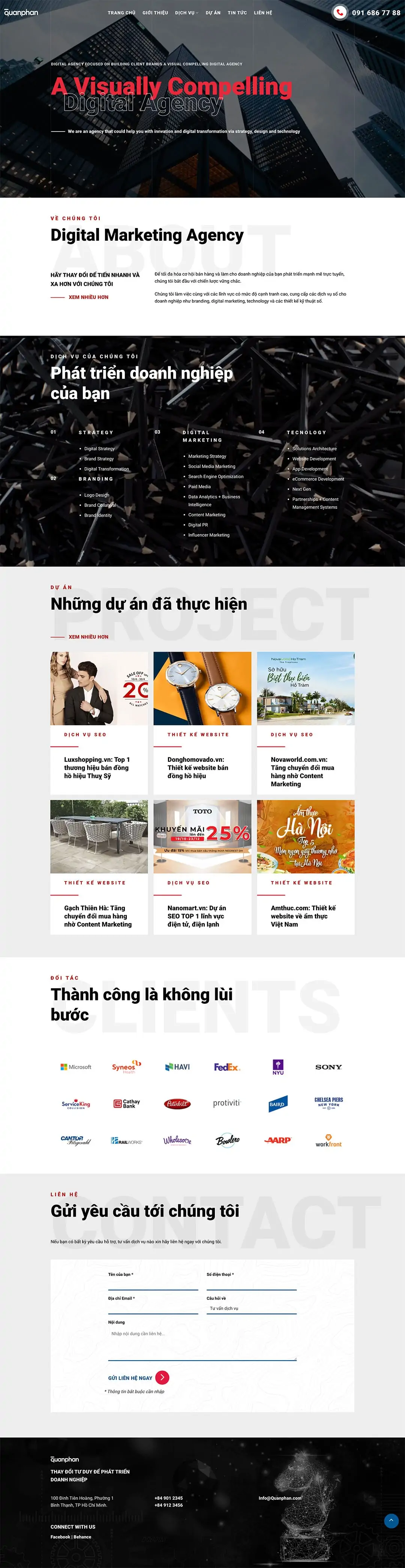 demo thiet ke website dich vu digital marketing