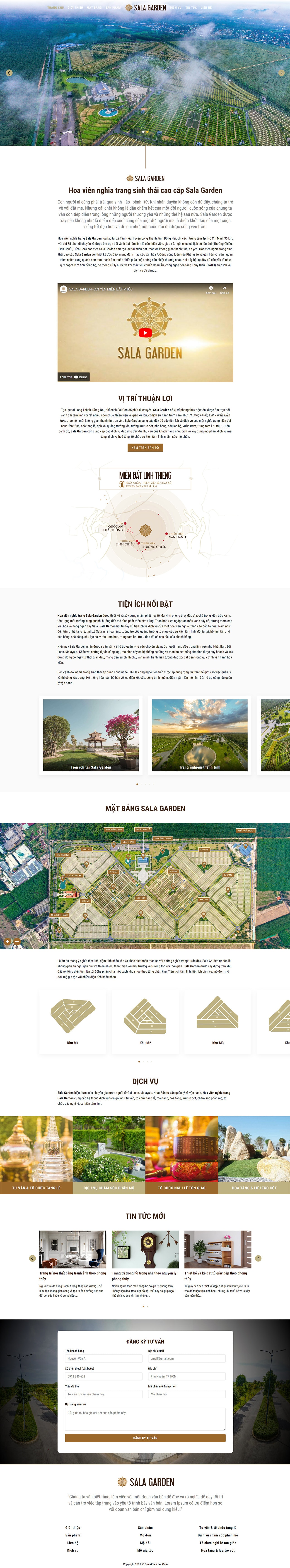 thiet ke website hoa vien sala garden